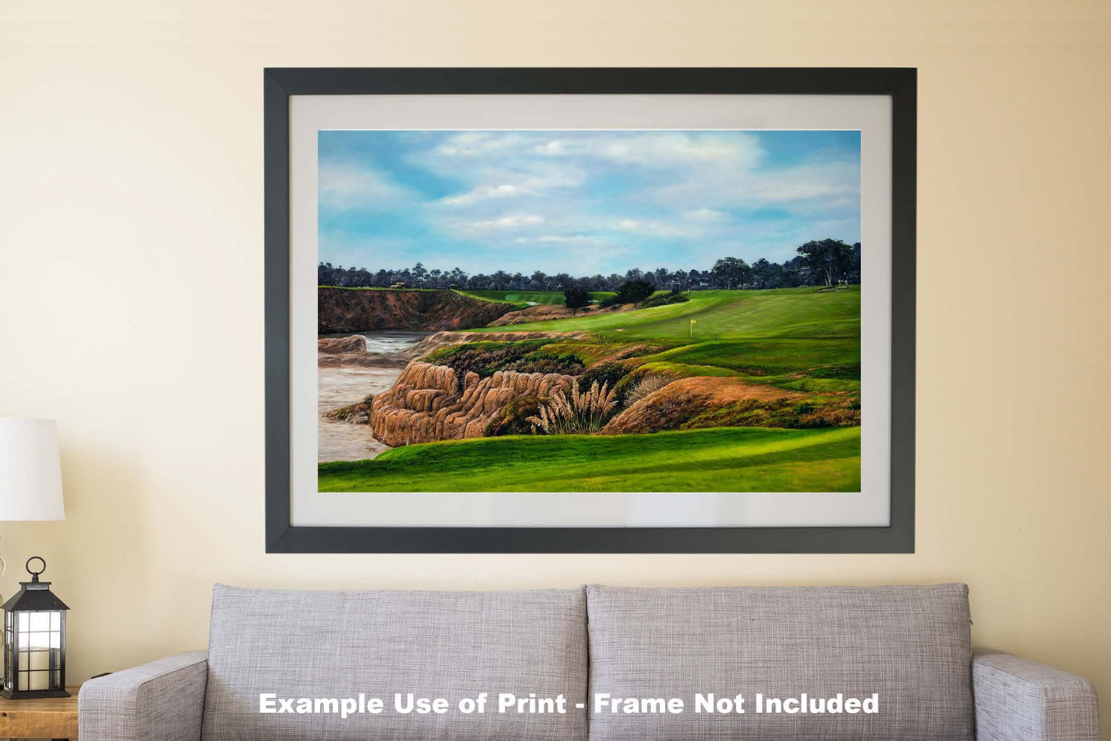 10th Hole 10 Golf Club Course Pebble Beach Golf Links ATT Pro Am PGA Tournament Oil Painting Wall Art Print PblBch10RiOil05 10