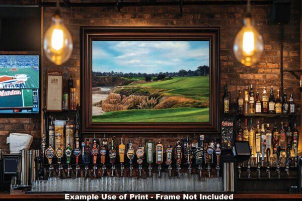 10th Hole 10 Golf Club Course Pebble Beach Golf Links ATT Pro Am PGA Tournament Oil Painting Wall Art Print PblBch10RiOil05 20