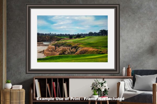 10th Hole 10 Golf Club Course Pebble Beach Golf Links ATT Pro Am PGA Tournament Oil Painting Wall Art Print PblBch10RiOil05 27
