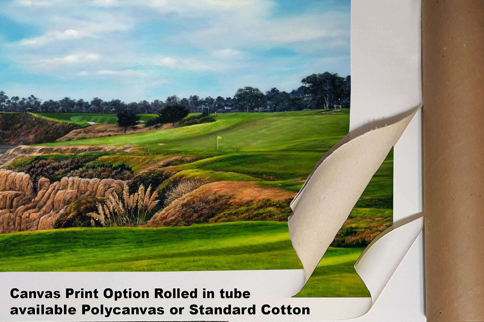 10th Hole 10 Golf Club Course Pebble Beach Golf Links ATT Pro Am PGA Tournament Oil Painting Wall Art Print PblBch10RiOil05 4