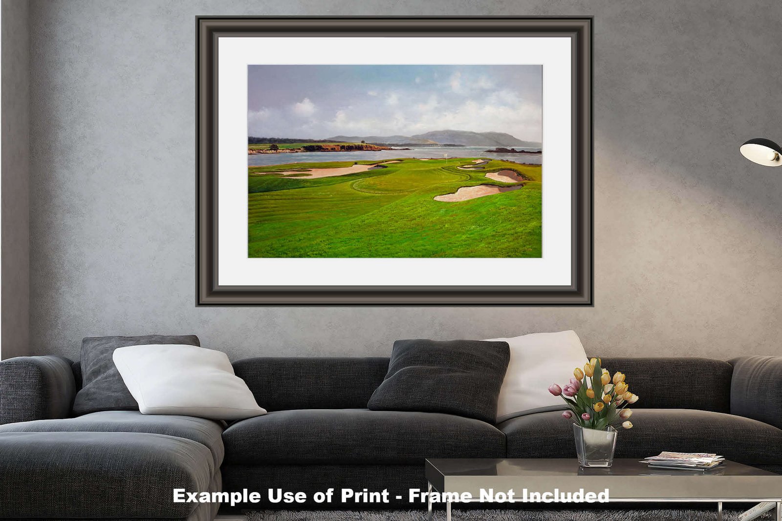 17th Hole 17 Golf Club Course Pebble Beach Golf Links ATT Pro Am PGA Tournament Oil Painting Wall Art Print PblBch17RiOil10 26