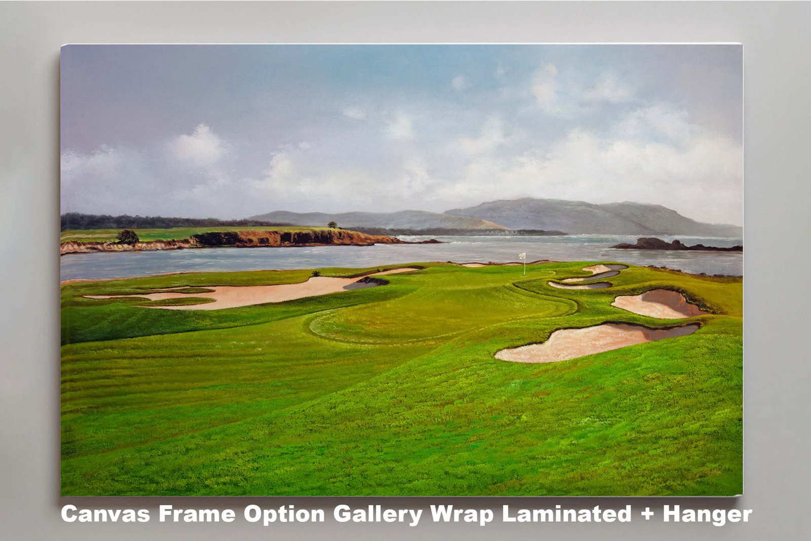 17th Hole 17 Golf Club Course Pebble Beach Golf Links ATT Pro Am PGA Tournament Oil Painting Wall Art Print PblBch17RiOil10 3