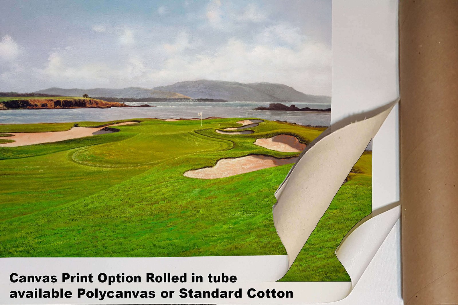 17th Hole 17 Golf Club Course Pebble Beach Golf Links ATT Pro Am PGA Tournament Oil Painting Wall Art Print PblBch17RiOil10 4