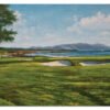 18th Hole 18 Golf Club Course Pebble Beach Golf Links ATT Pro Am PGA Tournament Oil Painting Wall Art Print PblBch18RiOil10
