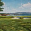 18th Hole 18 Golf Club Course Pebble Beach Golf Links ATT Pro Am PGA Tournament Oil Painting Wall Art Print PblBch18RiOil10 1