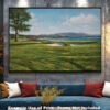 18th Hole 18 Golf Club Course Pebble Beach Golf Links ATT Pro Am PGA Tournament Oil Painting Wall Art Print PblBch18RiOil10 11