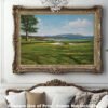 18th Hole 18 Golf Club Course Pebble Beach Golf Links ATT Pro Am PGA Tournament Oil Painting Wall Art Print PblBch18RiOil10 12