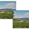 18th Hole 18 Golf Club Course Pebble Beach Golf Links ATT Pro Am PGA Tournament Oil Painting Wall Art Print PblBch18RiOil10 14