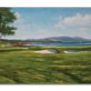 18th Hole 18 Golf Club Course Pebble Beach Golf Links ATT Pro Am PGA Tournament Oil Painting Wall Art Print PblBch18RiOil10 15