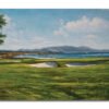 18th Hole 18 Golf Club Course Pebble Beach Golf Links ATT Pro Am PGA Tournament Oil Painting Wall Art Print PblBch18RiOil10 16