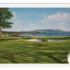 18th Hole 18 Golf Club Course Pebble Beach Golf Links ATT Pro Am PGA Tournament Oil Painting Wall Art Print PblBch18RiOil10 17