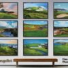 18th Hole 18 Golf Club Course Pebble Beach Golf Links ATT Pro Am PGA Tournament Oil Painting Wall Art Print PblBch18RiOil10 22