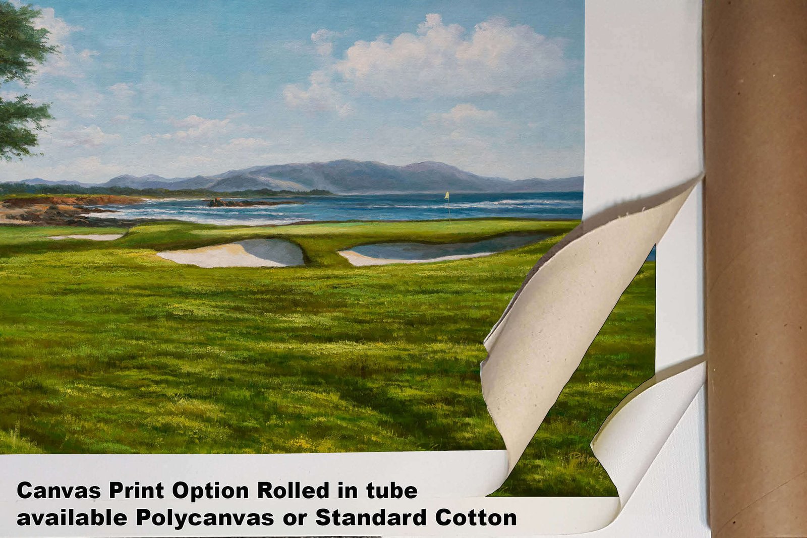 18th Hole 18 Golf Club Course Pebble Beach Golf Links ATT Pro Am PGA Tournament Oil Painting Wall Art Print PblBch18RiOil10 4