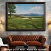 18th Hole 18 Golf Club Course Pebble Beach Golf Links ATT Pro Am PGA Tournament Oil Painting Wall Art Print PblBch18RiOil10 5