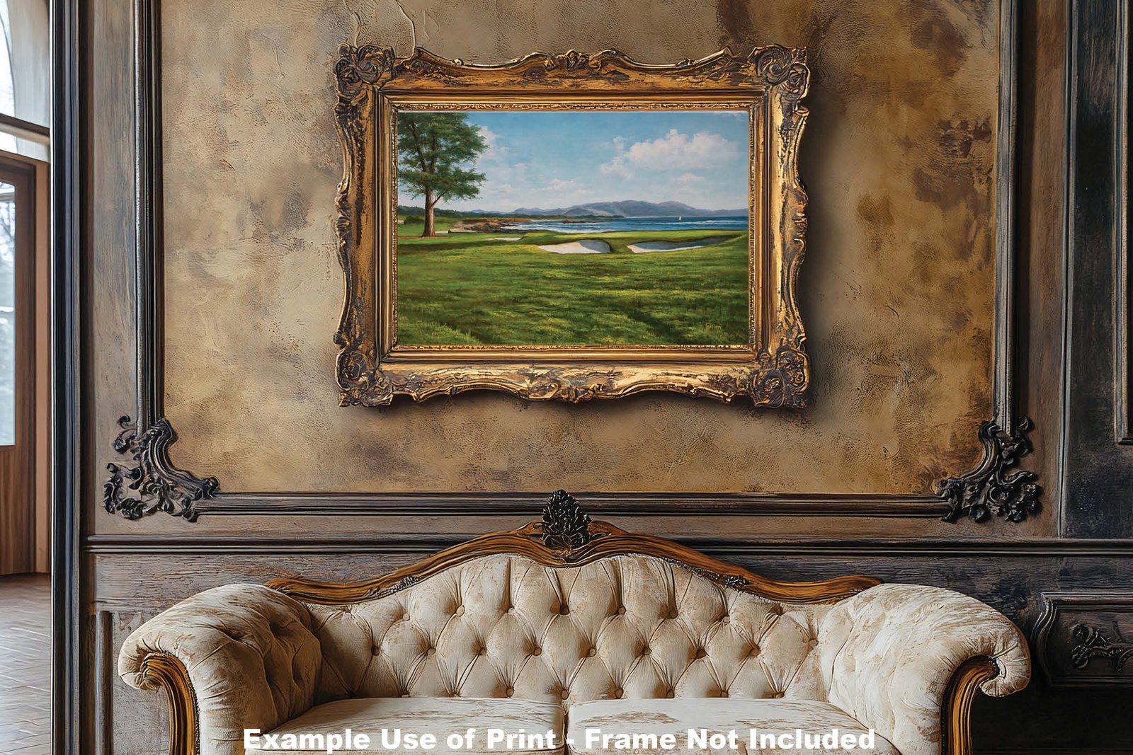 18th Hole 18 Golf Club Course Pebble Beach Golf Links ATT Pro Am PGA Tournament Oil Painting Wall Art Print PblBch18RiOil10 7