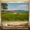 18th Hole 18 Golf Club Course Pebble Beach Golf Links ATT Pro Am PGA Tournament Oil Painting Wall Art Print PblBch18RiOil10 8