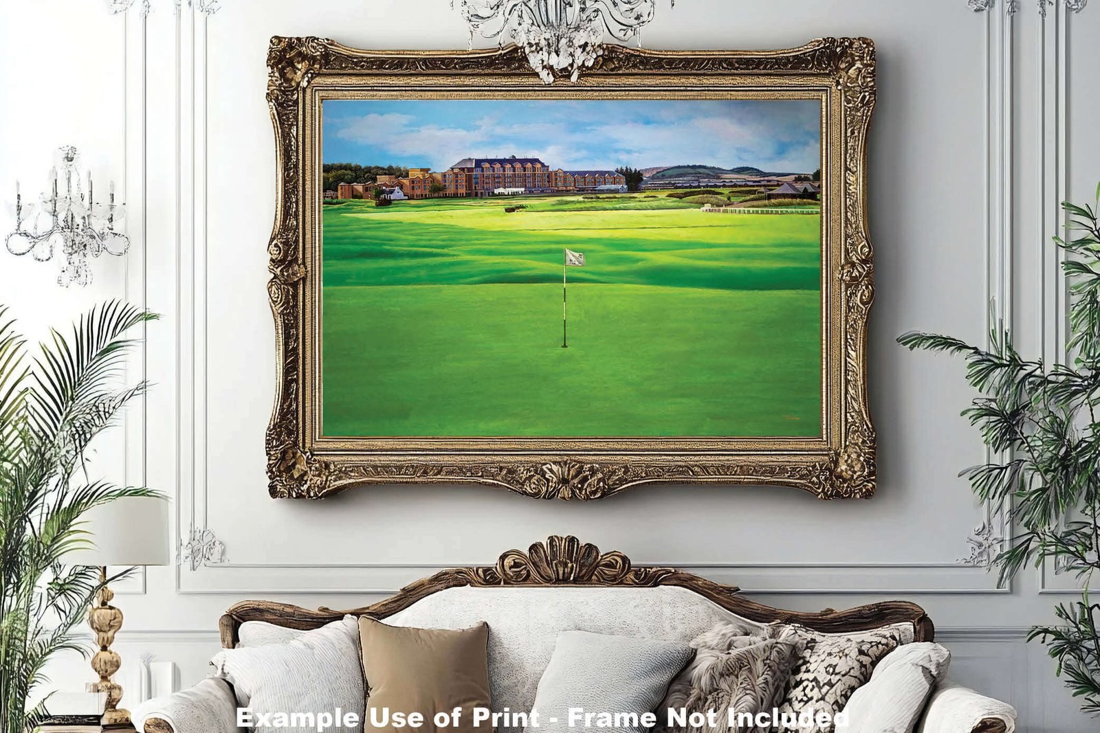 18th Hole 18 The Old Course The Open Royal and Ancient Golf Club St Andrews Links Golf Hole Oil Painting Wall Art Print StAndrws18RiOil90 12
