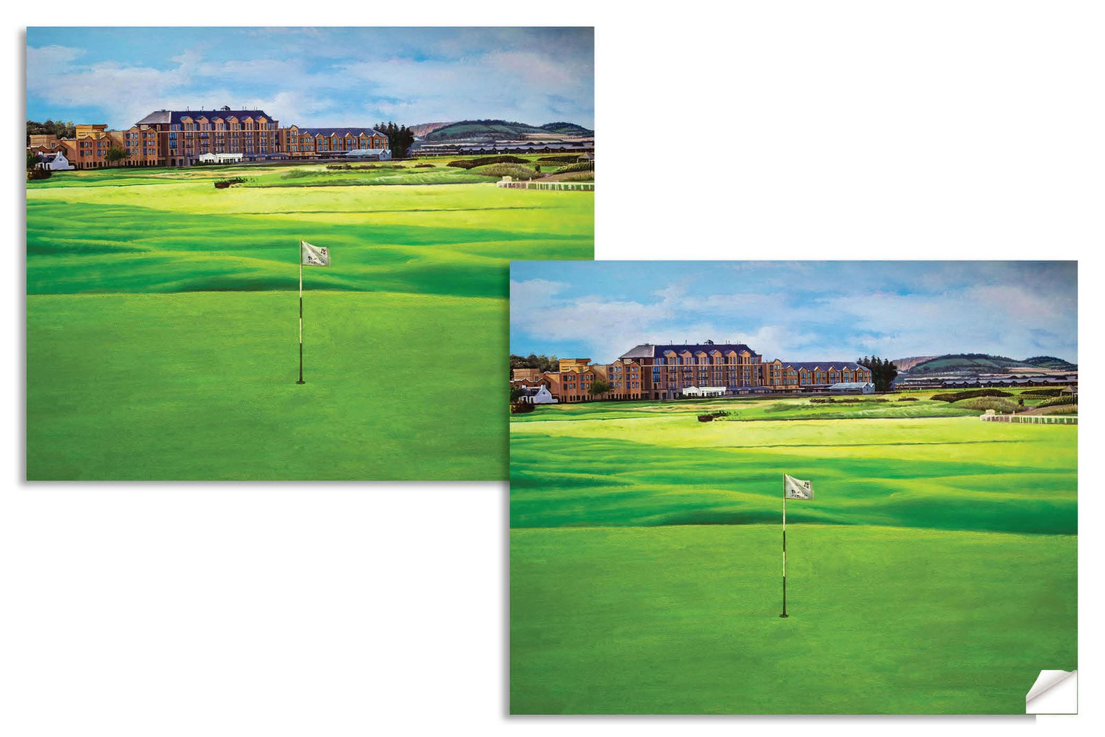 18th Hole 18 The Old Course The Open Royal and Ancient Golf Club St Andrews Links Golf Hole Oil Painting Wall Art Print StAndrws18RiOil90 14