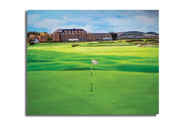 18th Hole 18 The Old Course The Open Royal and Ancient Golf Club St Andrews Links Golf Hole Oil Painting Wall Art Print StAndrws18RiOil90 16