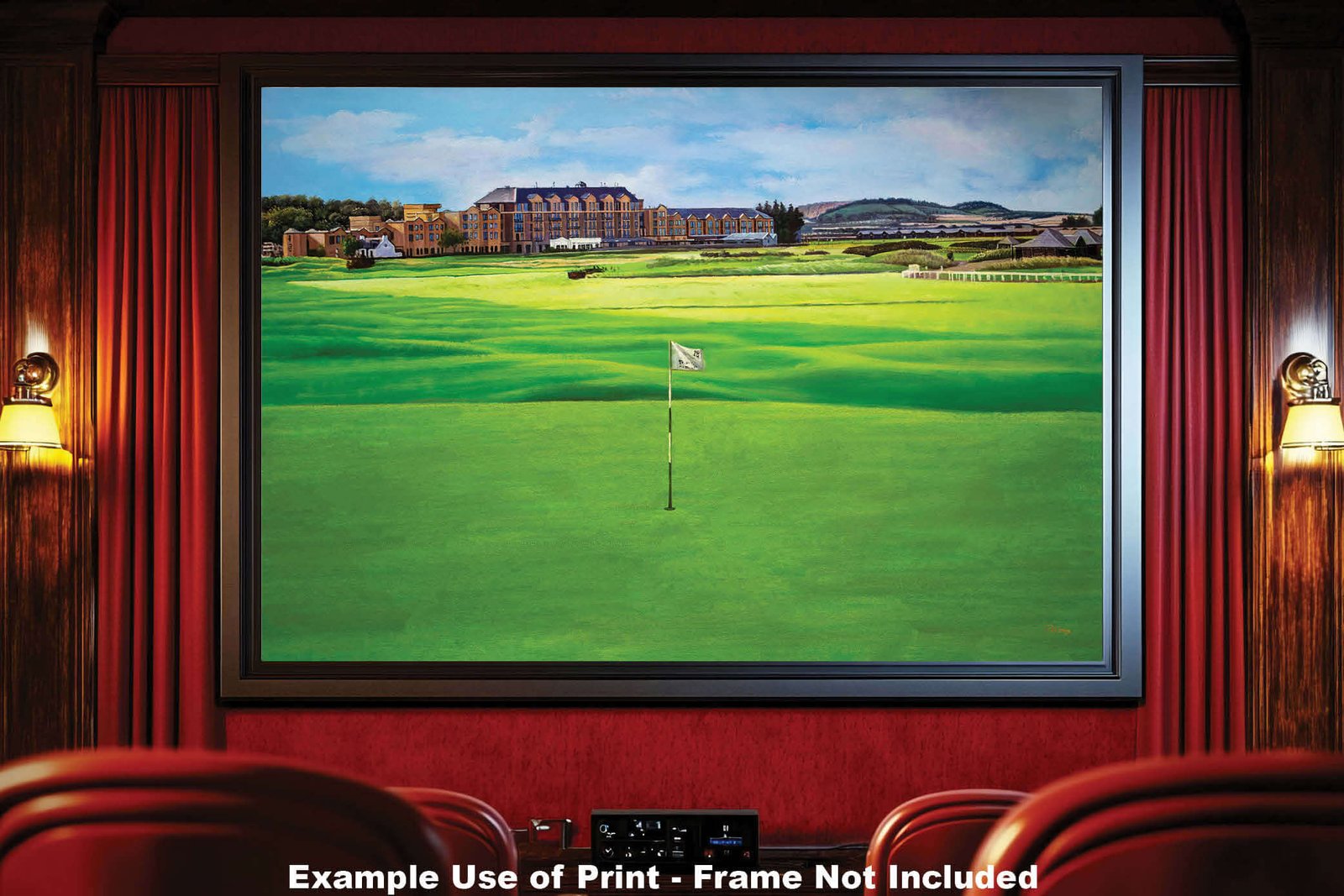 18th Hole 18 The Old Course The Open Royal and Ancient Golf Club St Andrews Links Golf Hole Oil Painting Wall Art Print StAndrws18RiOil90 19