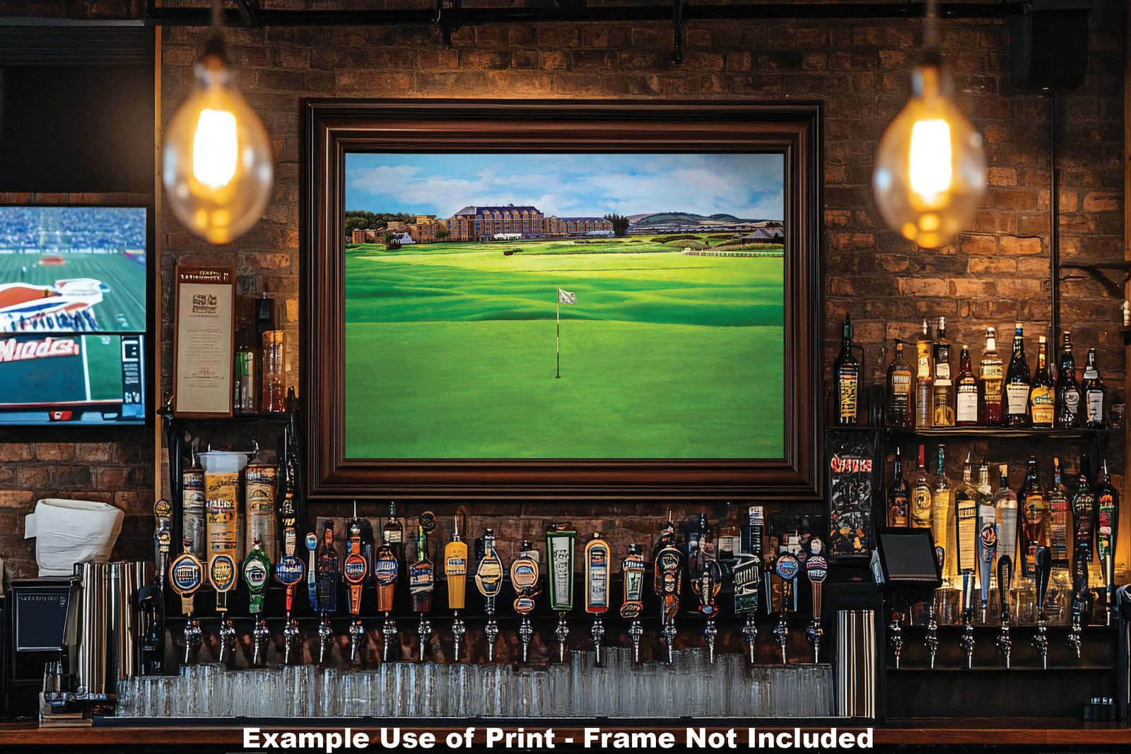 18th Hole 18 The Old Course The Open Royal and Ancient Golf Club St Andrews Links Golf Hole Oil Painting Wall Art Print StAndrws18RiOil90 20