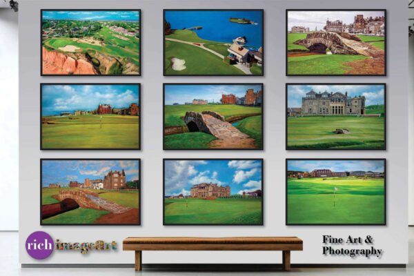 18th Hole 18 The Old Course The Open Royal and Ancient Golf Club St Andrews Links Golf Hole Oil Painting Wall Art Print StAndrws18RiOil90 22