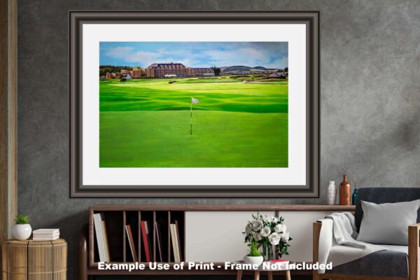 18th Hole 18 The Old Course The Open Royal and Ancient Golf Club St Andrews Links Golf Hole Oil Painting Wall Art Print StAndrws18RiOil90 27