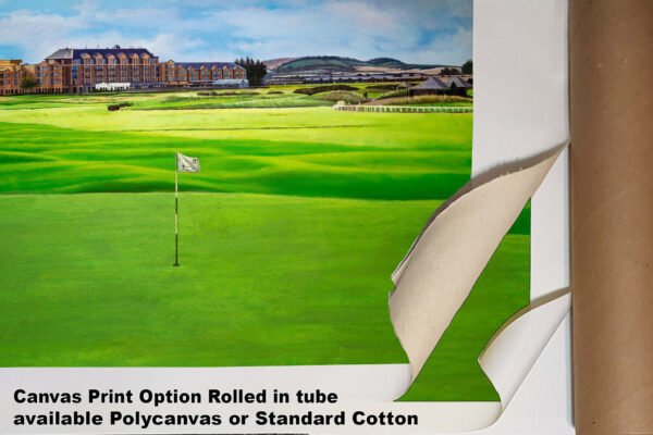 18th Hole 18 The Old Course The Open Royal and Ancient Golf Club St Andrews Links Golf Hole Oil Painting Wall Art Print StAndrws18RiOil90 4