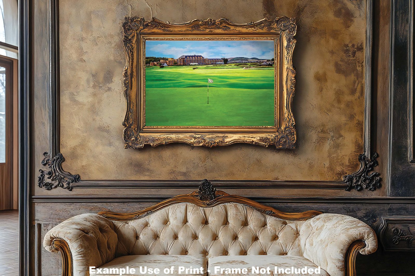 18th Hole 18 The Old Course The Open Royal and Ancient Golf Club St Andrews Links Golf Hole Oil Painting Wall Art Print StAndrws18RiOil90 7