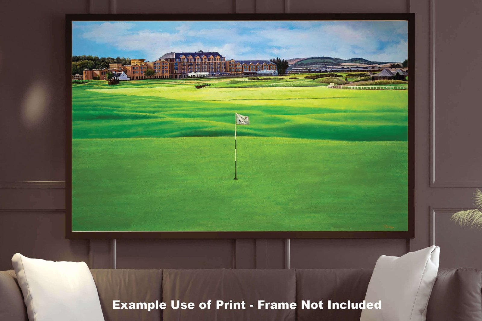 18th Hole 18 The Old Course The Open Royal and Ancient Golf Club St Andrews Links Golf Hole Oil Painting Wall Art Print StAndrws18RiOil90 9