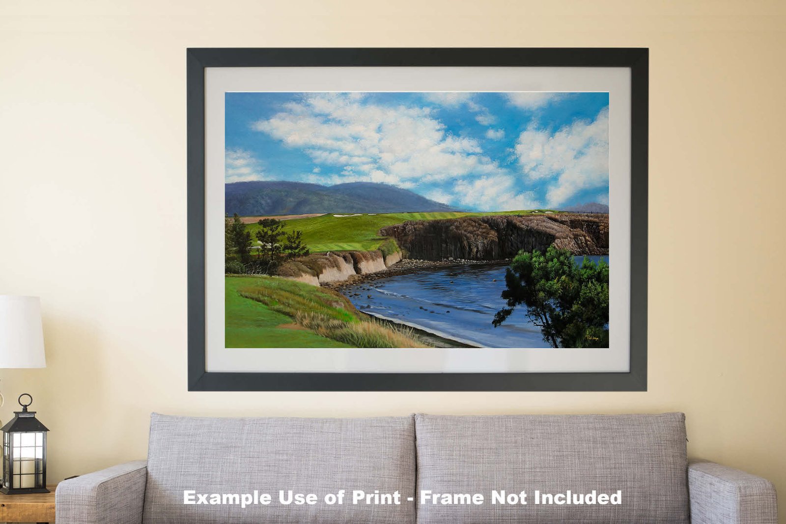 6th Hole 6 Golf Club Course Pebble Beach Golf Links ATT Pro Am PGA Tournament Oil Painting Wall Art Print PblBch06RiOil10 10