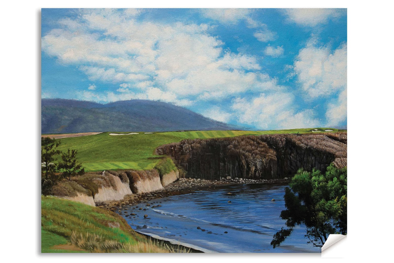 6th Hole 6 Golf Club Course Pebble Beach Golf Links ATT Pro Am PGA Tournament Oil Painting Wall Art Print PblBch06RiOil10 13