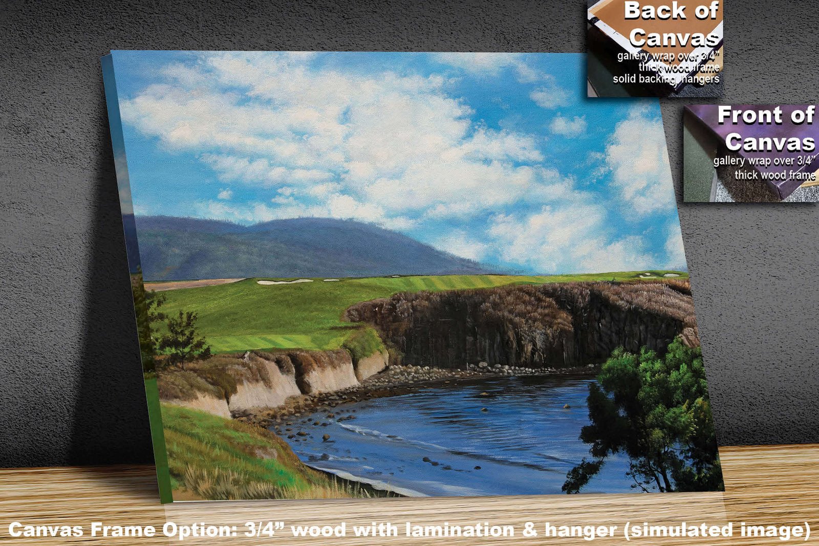 6th Hole 6 Golf Club Course Pebble Beach Golf Links ATT Pro Am PGA Tournament Oil Painting Wall Art Print PblBch06RiOil10 2