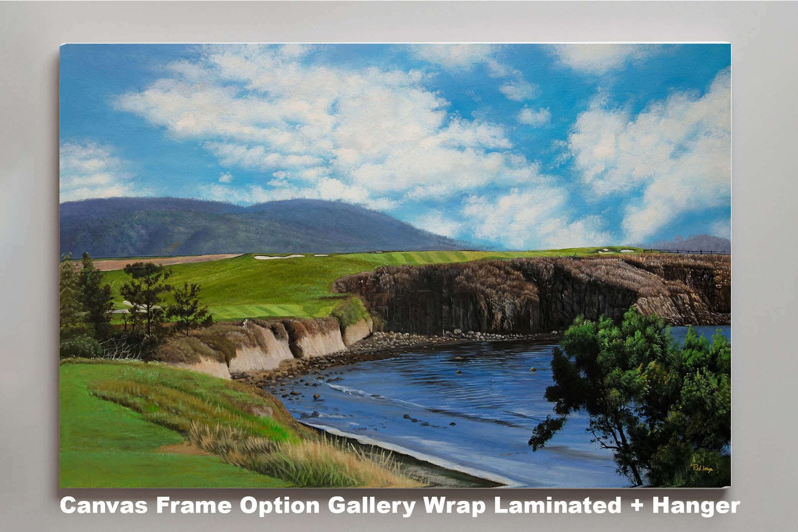 6th Hole 6 Golf Club Course Pebble Beach Golf Links ATT Pro Am PGA Tournament Oil Painting Wall Art Print PblBch06RiOil10 3