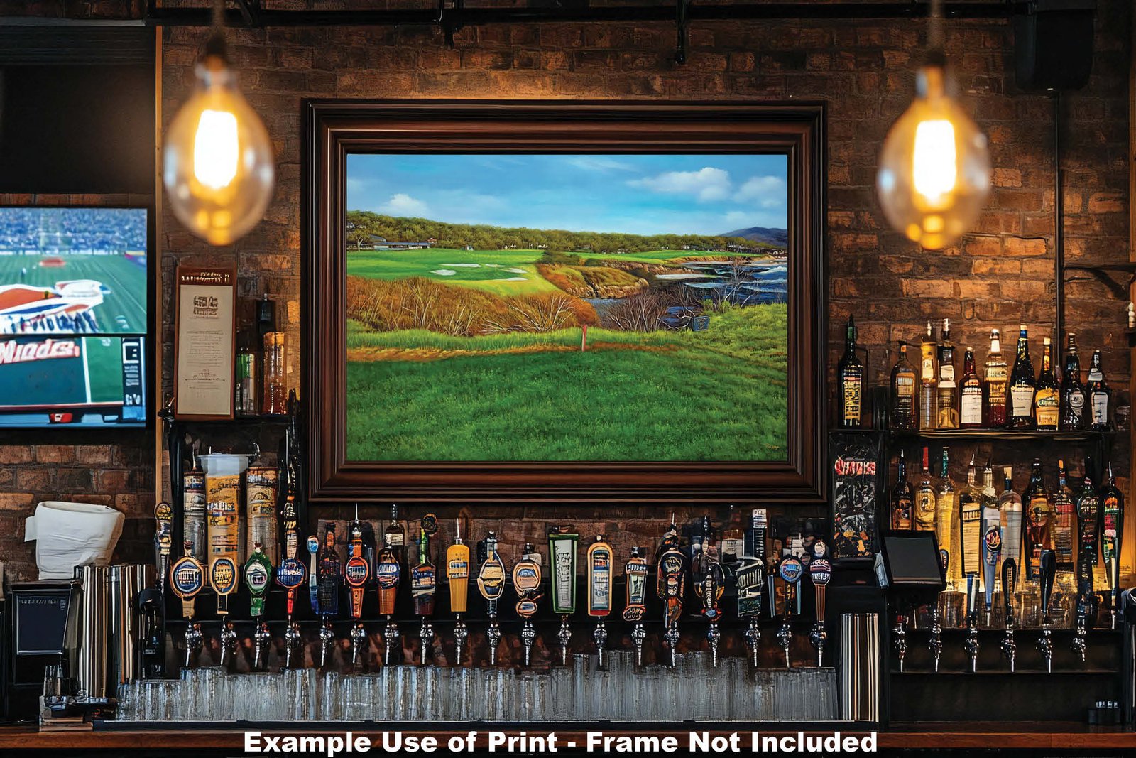 8th Hole 8 Golf Club Course Pebble Beach Golf Links ATT Pro Am PGA Tournament Oil Painting Wall Art Print PblBch8RiOil10 20