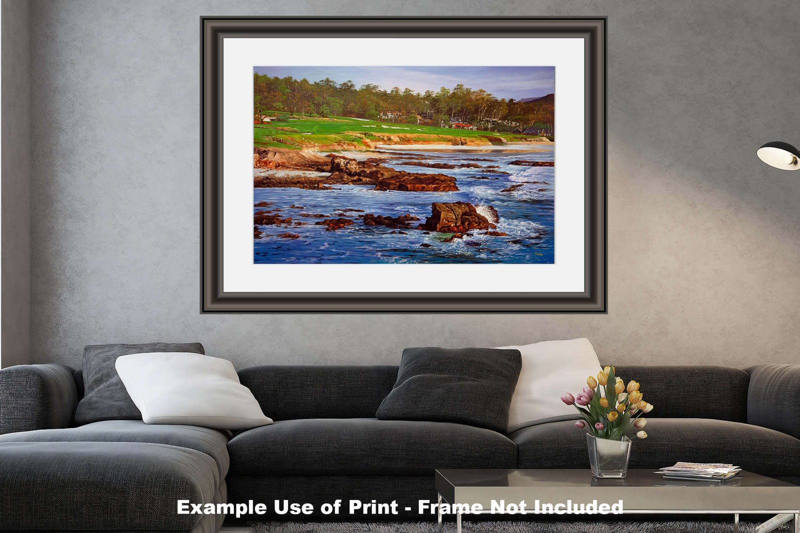 9th Hole 9 10th Hole 10 Golf Club Course Pebble Beach Golf Links ATT Pro Am PGA Tournament Oil Painting Wall Art Print PblBch910RiOil09 26