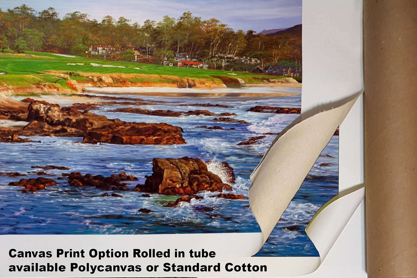 9th Hole 9 10th Hole 10 Golf Club Course Pebble Beach Golf Links ATT Pro Am PGA Tournament Oil Painting Wall Art Print PblBch910RiOil09 4