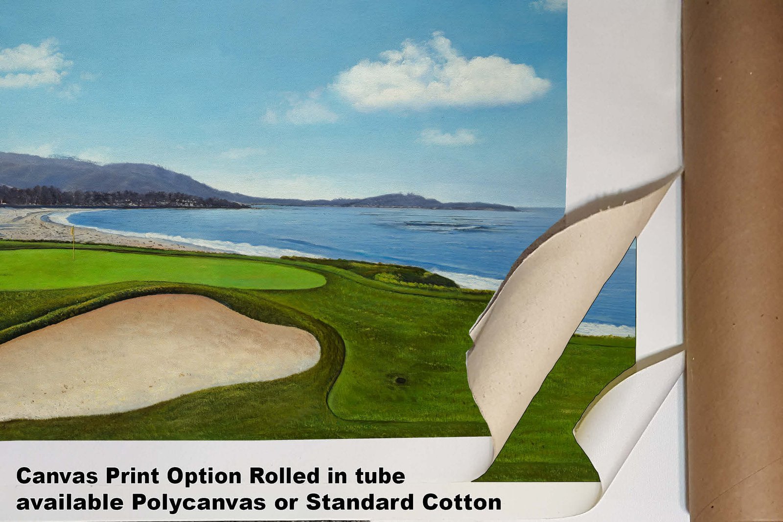 9th Hole 9 Golf Club Course Pebble Beach Golf Links ATT Pro Am PGA Tournament Oil Painting Wall Art Print PblBch9RiOil10 4