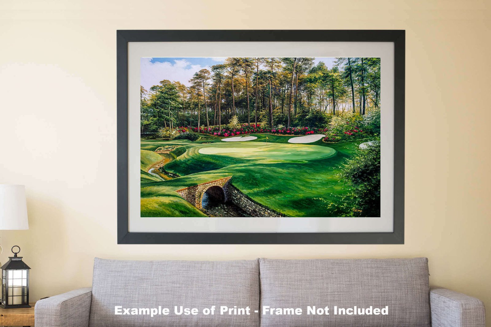 Augusta National Azalea poster Azalea Masters Amen Corner painting print pic artwork PGA Golf Club Course Hole 13 ANGC13RiOil01 RichimageArt.com 10