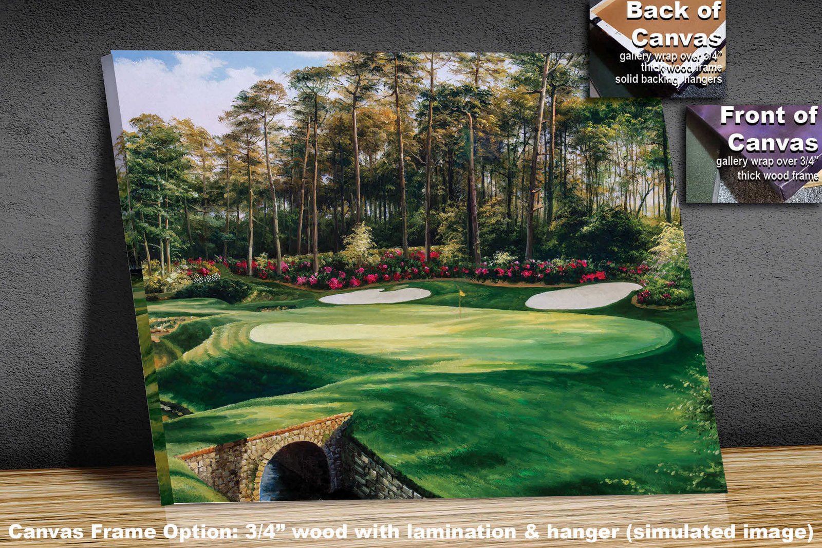 Augusta National Azalea poster Azalea Masters Amen Corner painting print pic artwork PGA Golf Club Course Hole 13 ANGC13RiOil01 RichimageArt.com 2