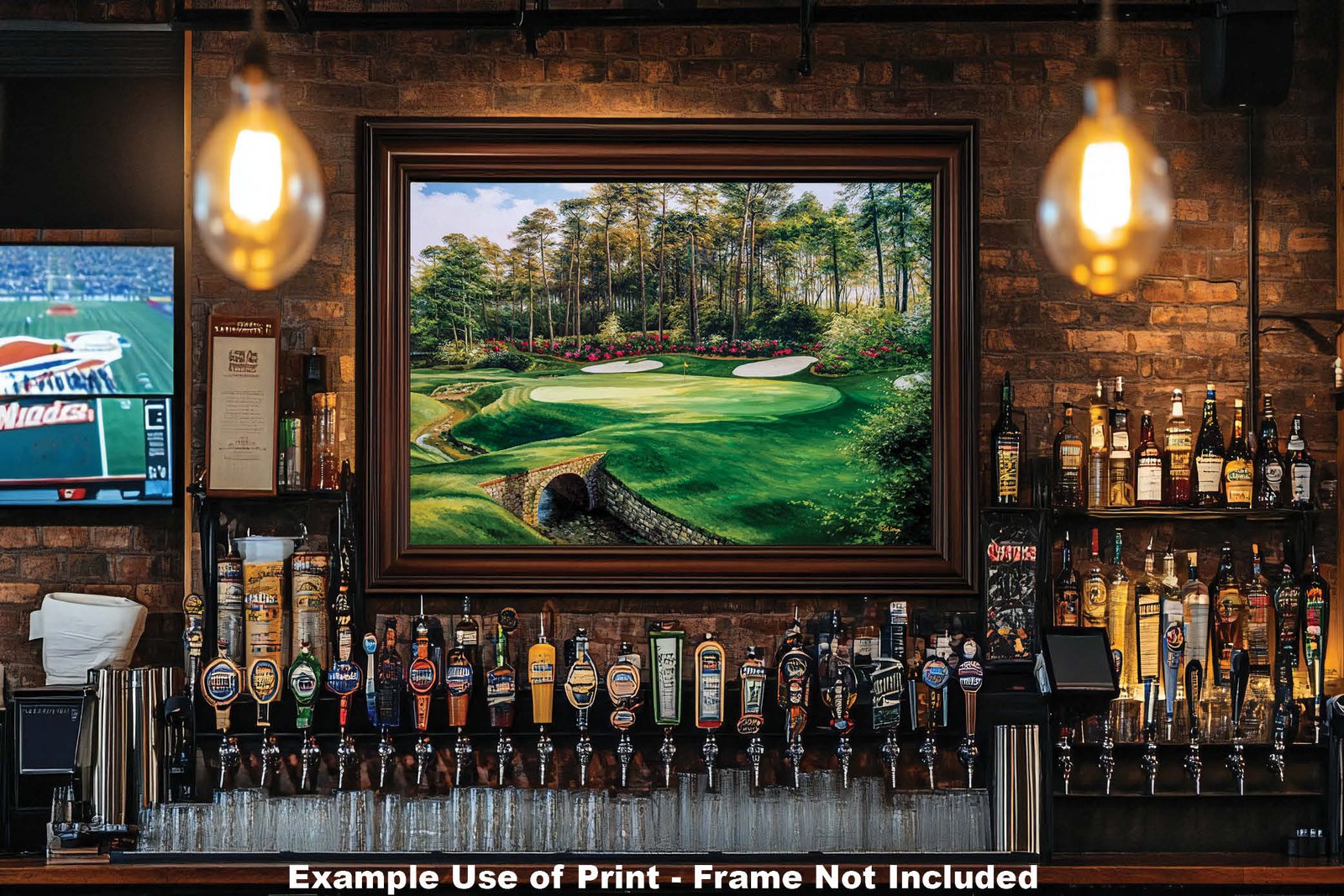 Augusta National Azalea poster Azalea Masters Amen Corner painting print pic artwork PGA Golf Club Course Hole 13 ANGC13RiOil01 RichimageArt.com 20