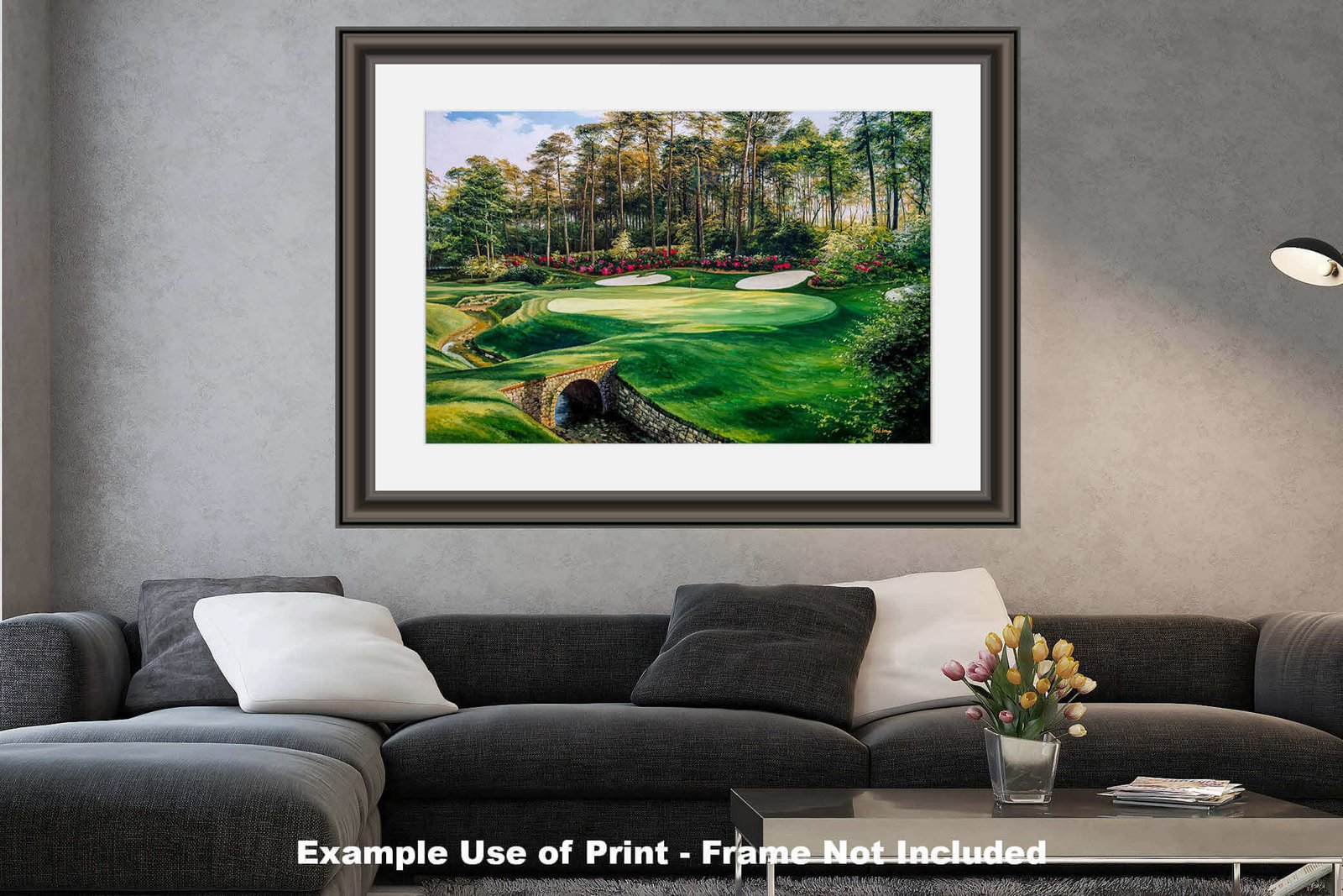 Augusta National Azalea poster Azalea Masters Amen Corner painting print pic artwork PGA Golf Club Course Hole 13 ANGC13RiOil01 RichimageArt.com 26