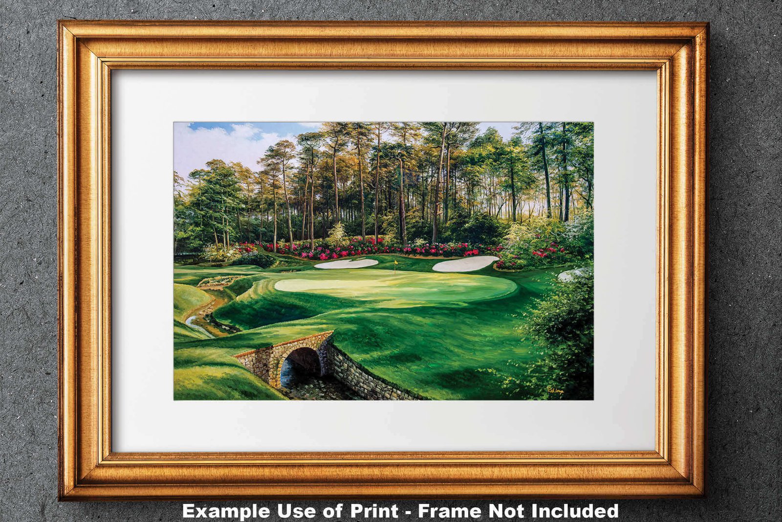 Augusta National Azalea poster Azalea Masters Amen Corner painting print pic artwork PGA Golf Club Course Hole 13 ANGC13RiOil01 RichimageArt.com 28