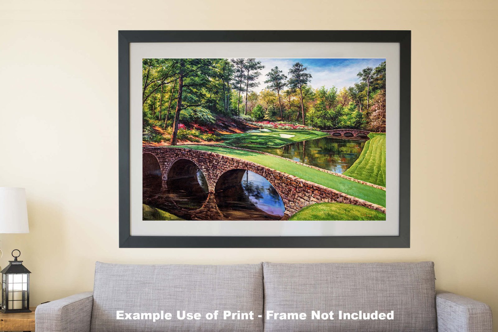 Augusta National Golden Bell poster Golden Bell Masters painting print pic artwork PGA Golf Club Course Hole 12 ANGC12RiOil01 RichimageArt.com 10