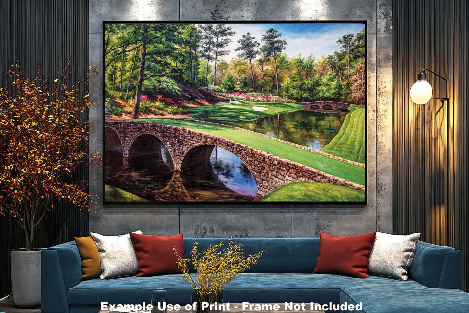 Augusta National Golden Bell poster Golden Bell Masters painting print pic artwork PGA Golf Club Course Hole 12 ANGC12RiOil01 RichimageArt.com 11