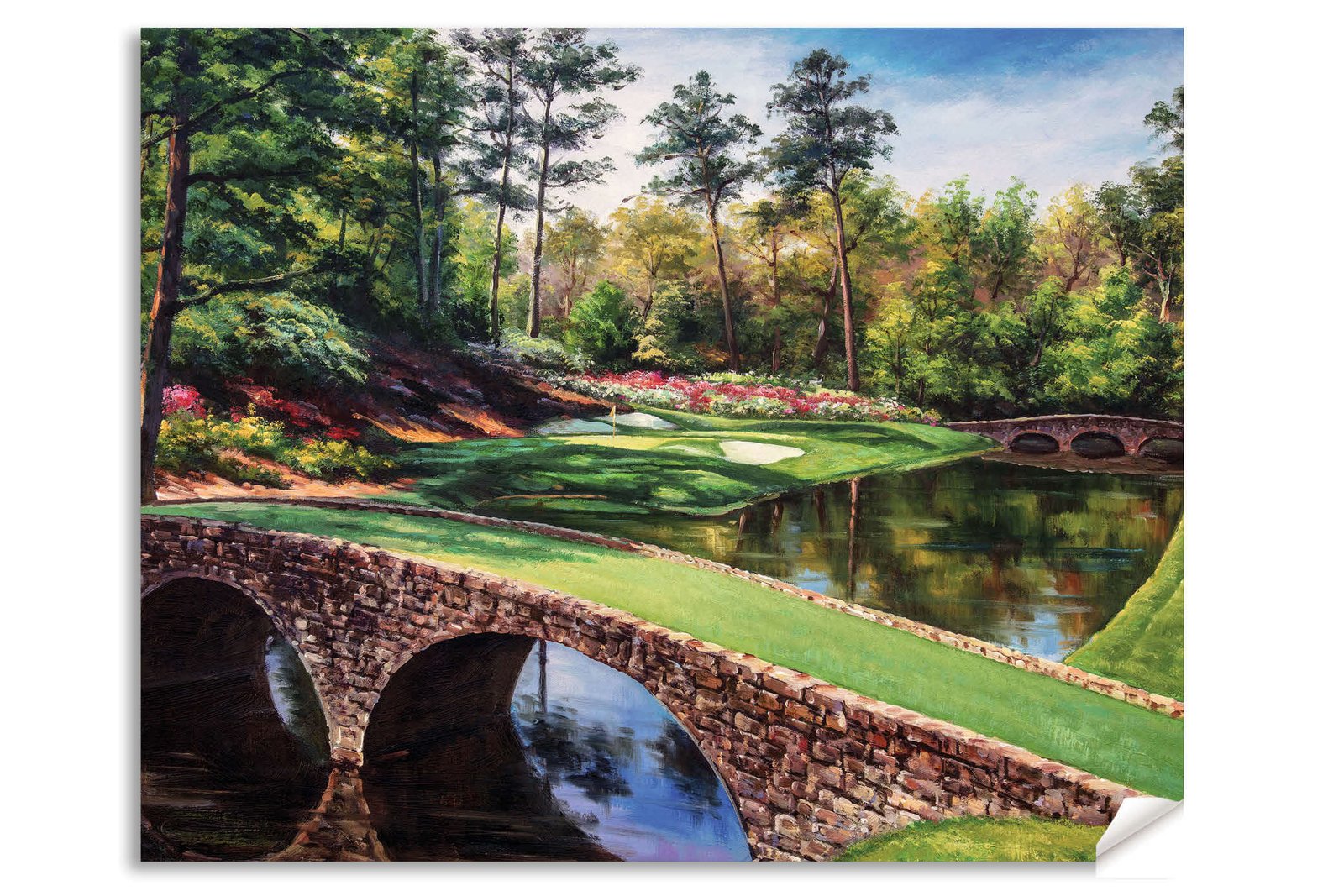 Augusta National Golden Bell poster Golden Bell Masters painting print pic artwork PGA Golf Club Course Hole 12 ANGC12RiOil01 RichimageArt.com 13