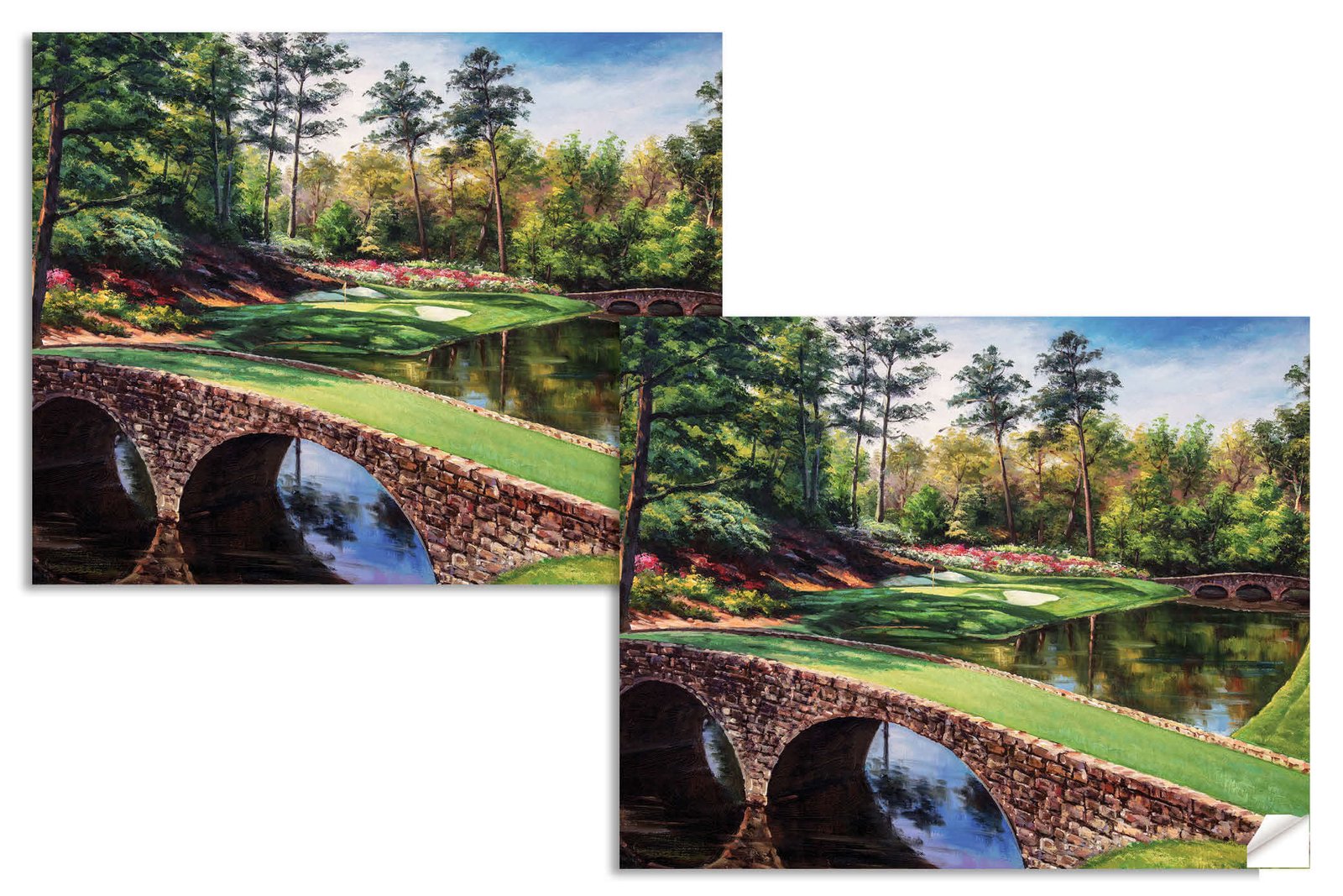Augusta National Golden Bell poster Golden Bell Masters painting print pic artwork PGA Golf Club Course Hole 12 ANGC12RiOil01 RichimageArt.com 14