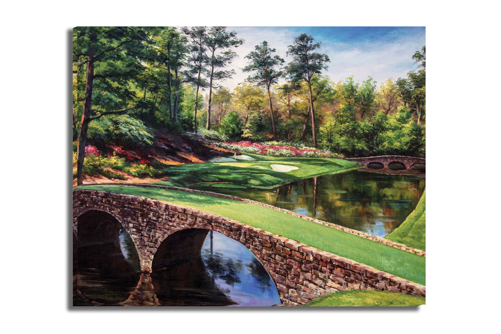 Augusta National Golden Bell poster Golden Bell Masters painting print pic artwork PGA Golf Club Course Hole 12 ANGC12RiOil01 RichimageArt.com 16