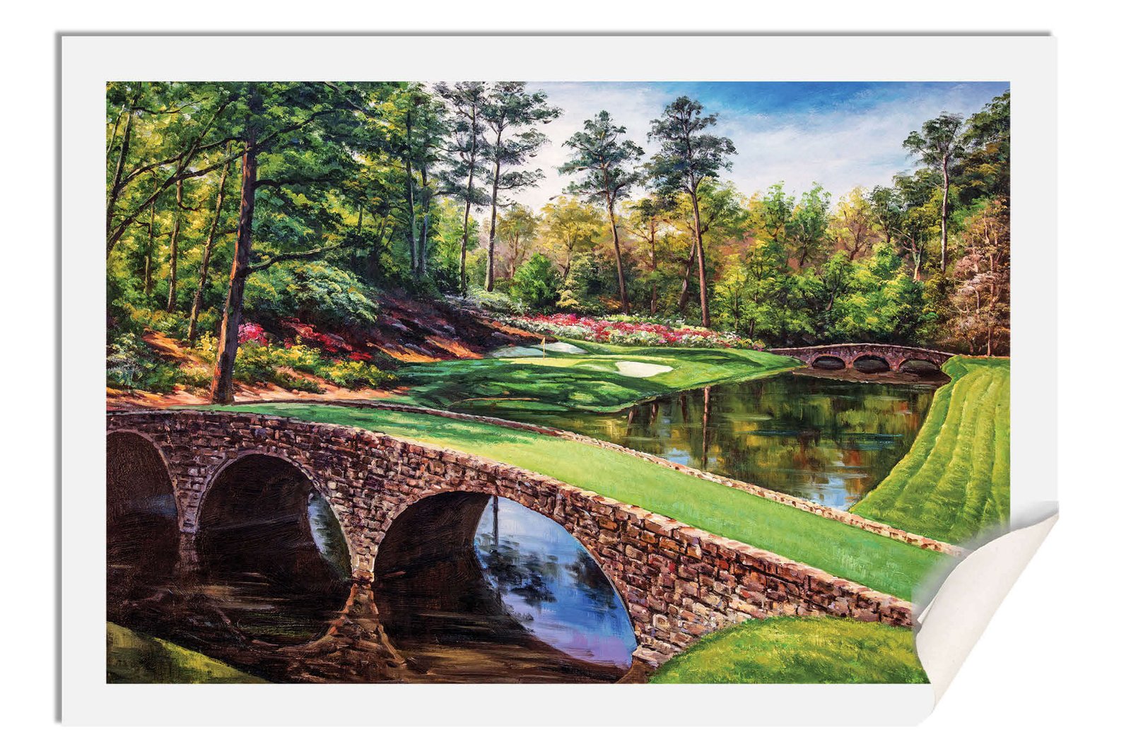 Augusta National Golden Bell poster Golden Bell Masters painting print pic artwork PGA Golf Club Course Hole 12 ANGC12RiOil01 RichimageArt.com 17