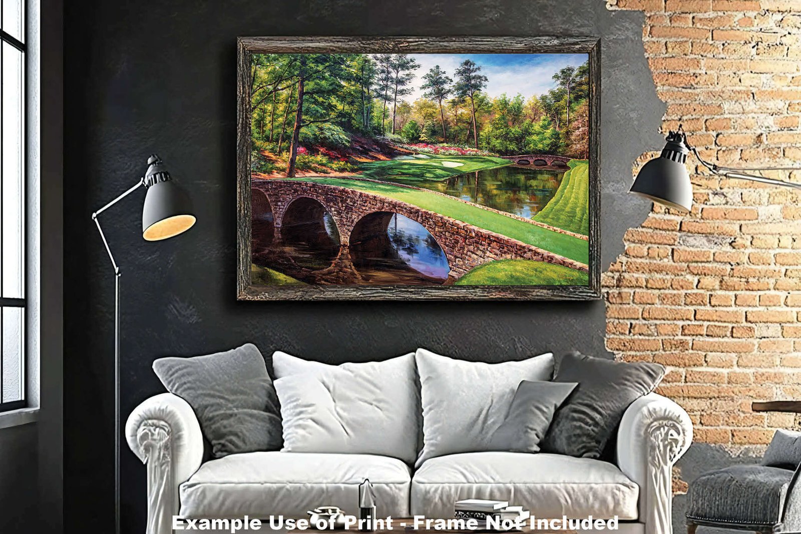 Augusta National Golden Bell poster Golden Bell Masters painting print pic artwork PGA Golf Club Course Hole 12 ANGC12RiOil01 RichimageArt.com 18